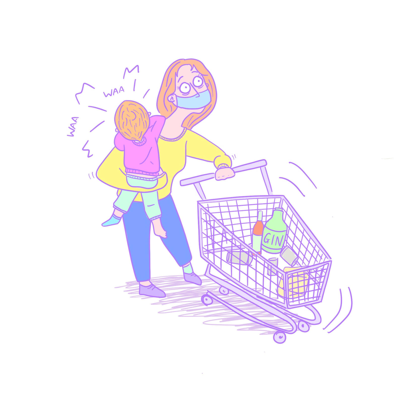 Lockdown with a toddler! (Self portrait!)